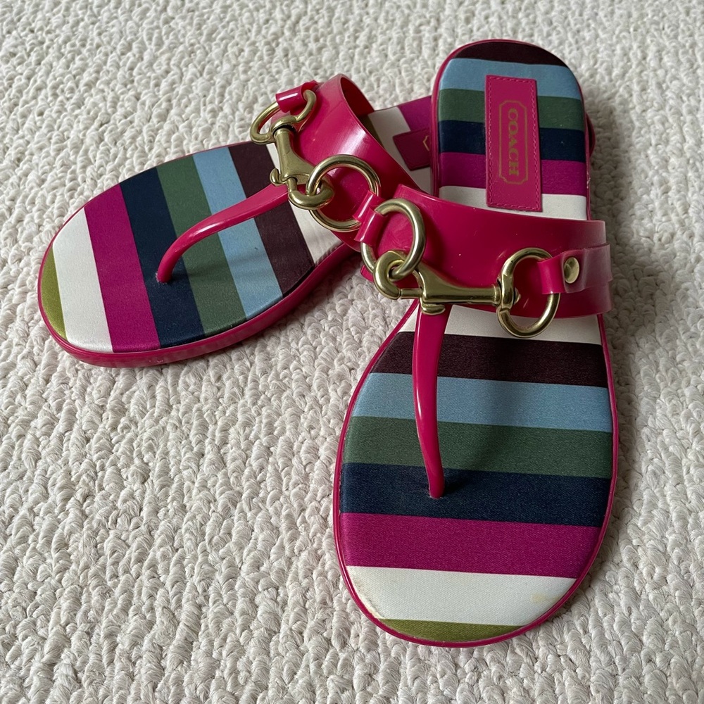 Coach Rikki Jelly Sandals - Size 5